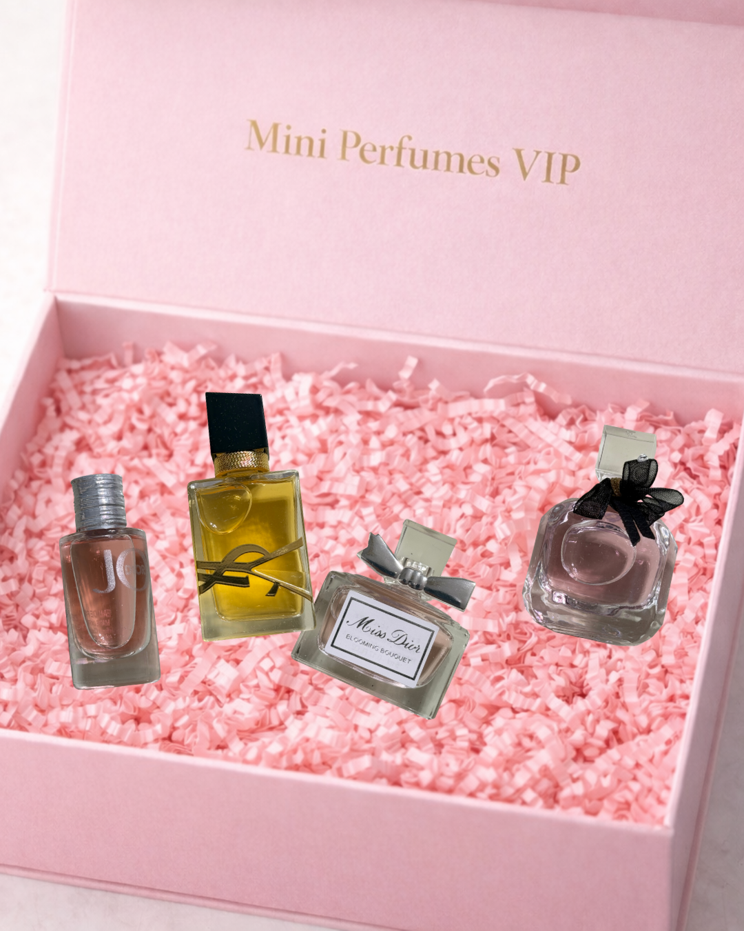 Mini Perfumes VIP – Box Sorpresa de 4 Mini Perfumes Variados | Mini Fragancias para Mujer ENVIO GRATIS